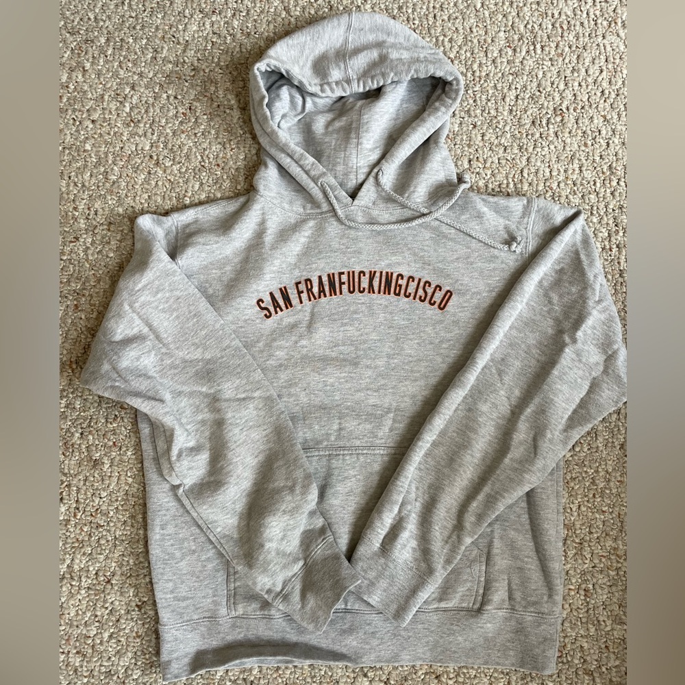 UpperPlayground - Sanfranfuckingcisco women’s large grey hoodie